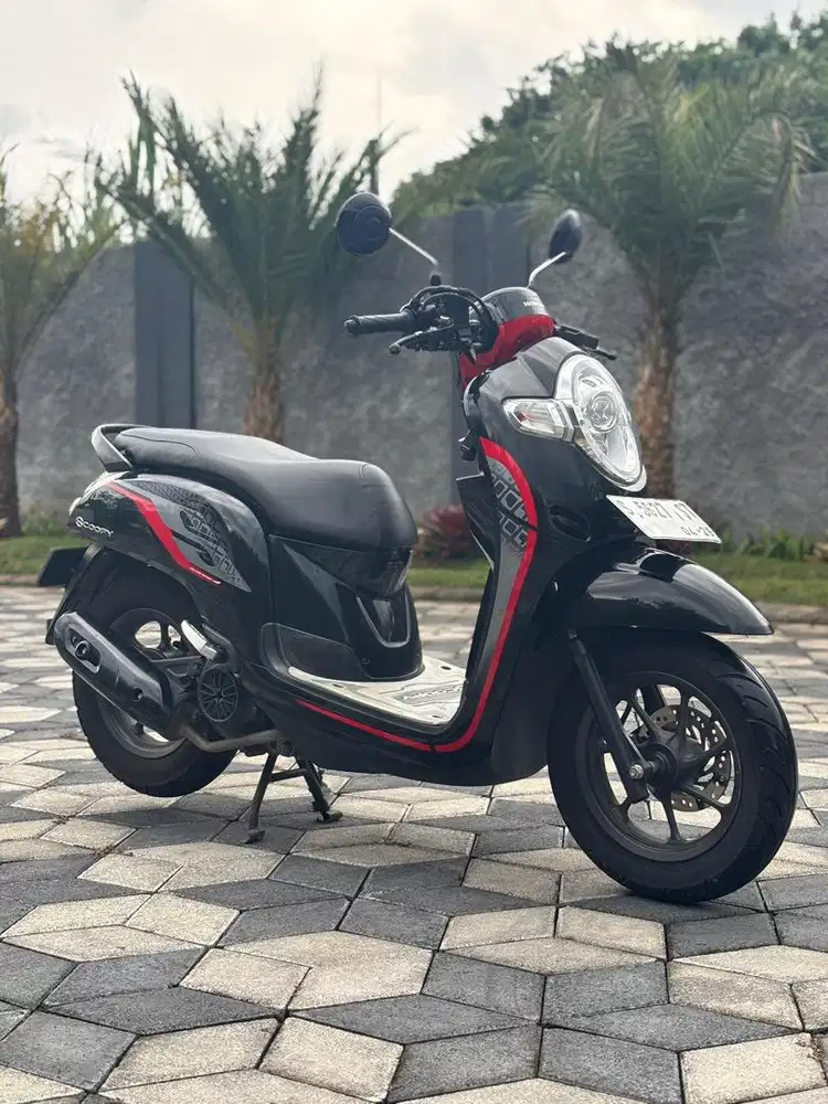 Honda Scoopy Stylish 2019 Hitam Merah Koko Motor