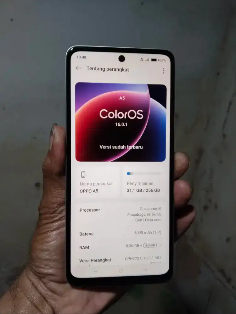 Oppo A5 4G 2025 8/256 Resmi Mulus