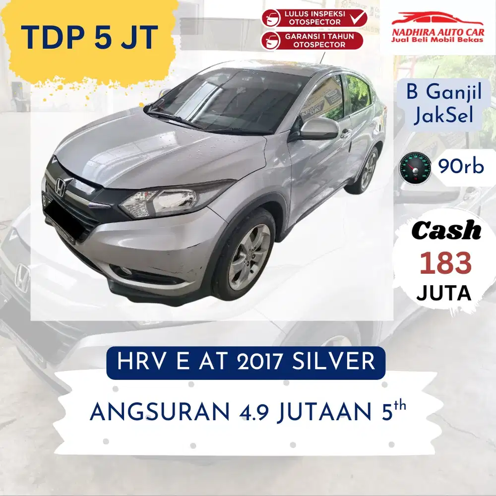 Dp Hanya 5 Juta HRV E AT 2017 Silver