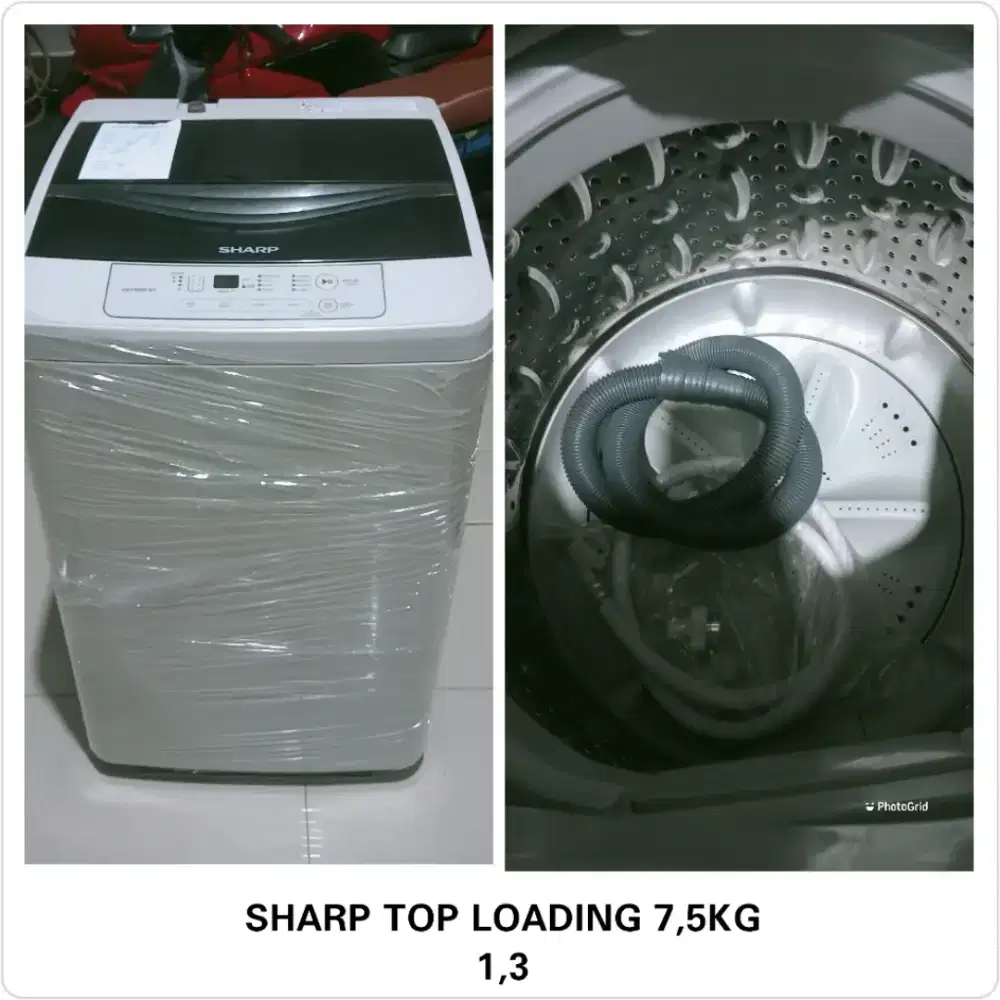 Mesin cuci 1 tabung otomatis Top Loading Sharp