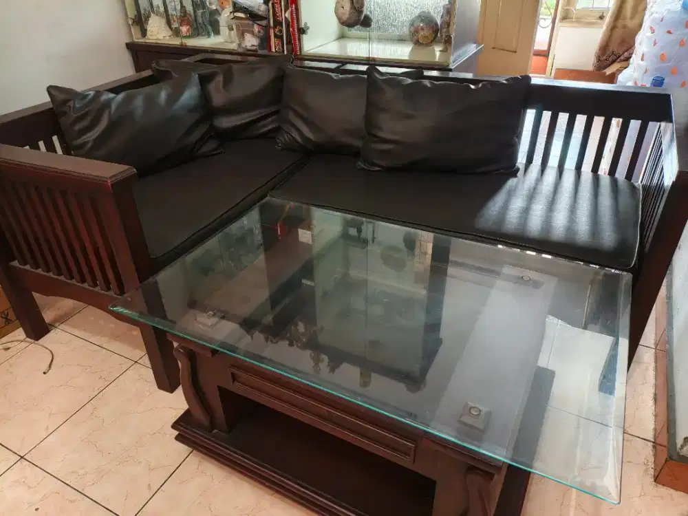 Set sofa tamu kayu
