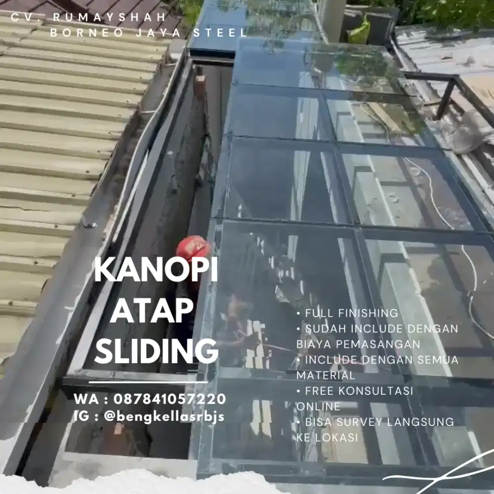 KANOPI SLIDING ATAP KACA