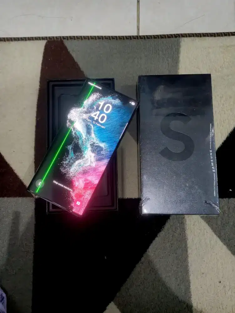 Samsung S22 ultra 12/256 Sein fullset ori, mnus garis 1 & kamera ggal