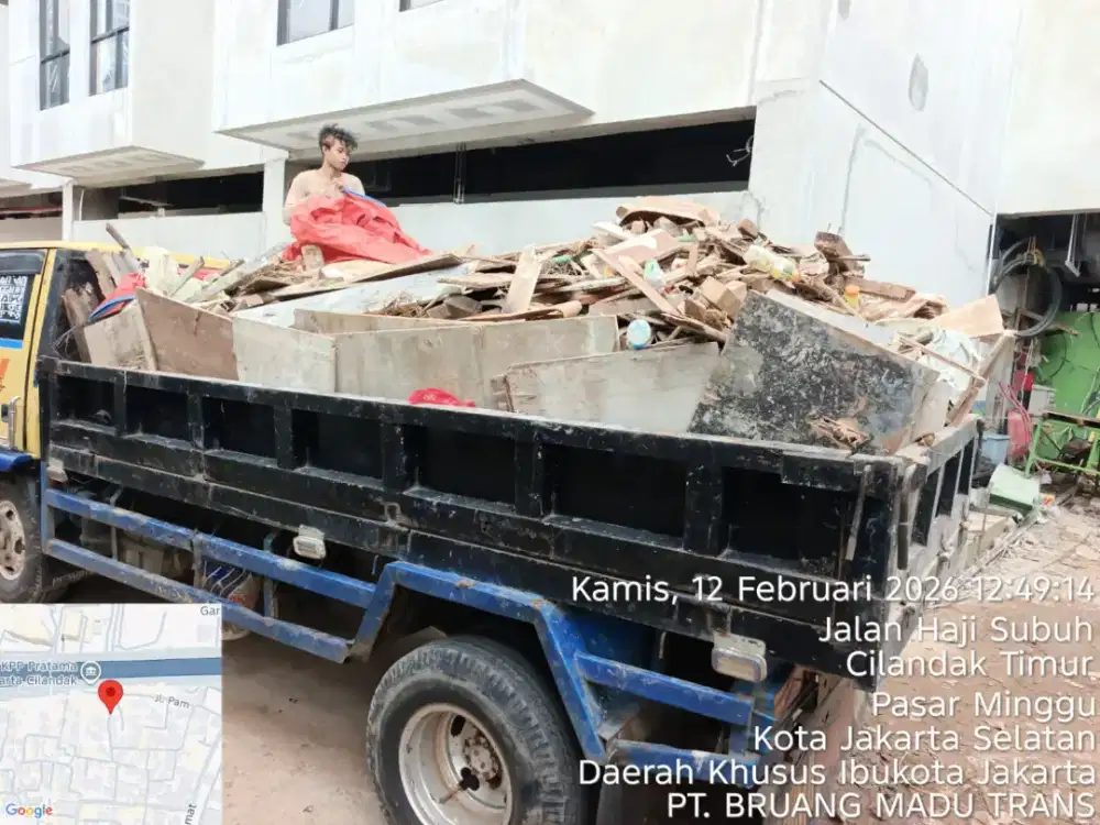 Jasa buang puing dan sampah proyek