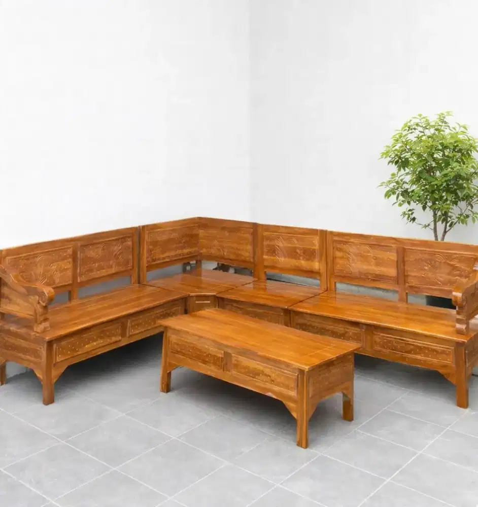 Kursi sudut jati Baru