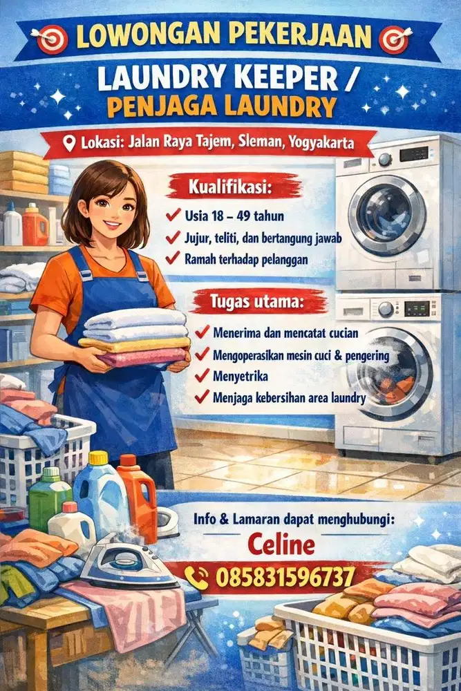 (LOWONGAN PEKERJAAN) karyawan laundry