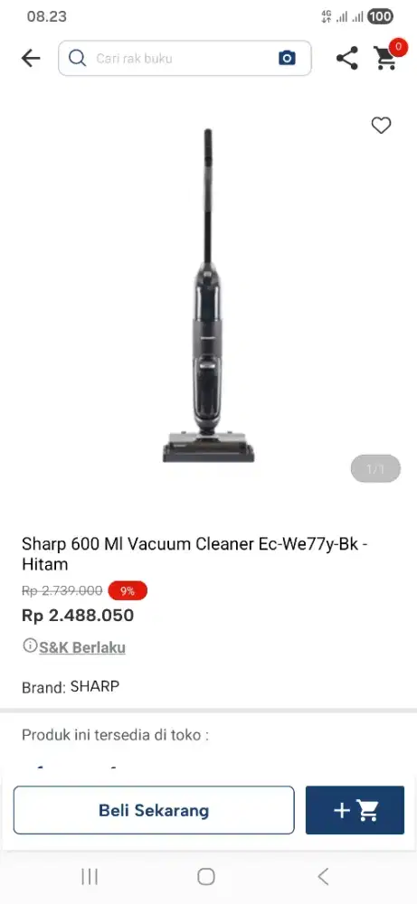 Sharp 600 ml vacum cleaner Ec-we77y