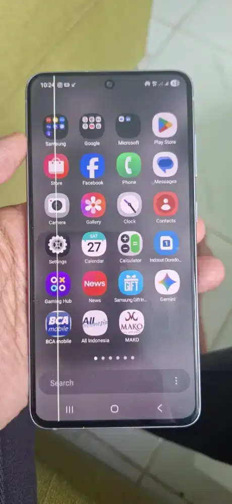 Samsung S21FE ex sein garis 1 dilayar