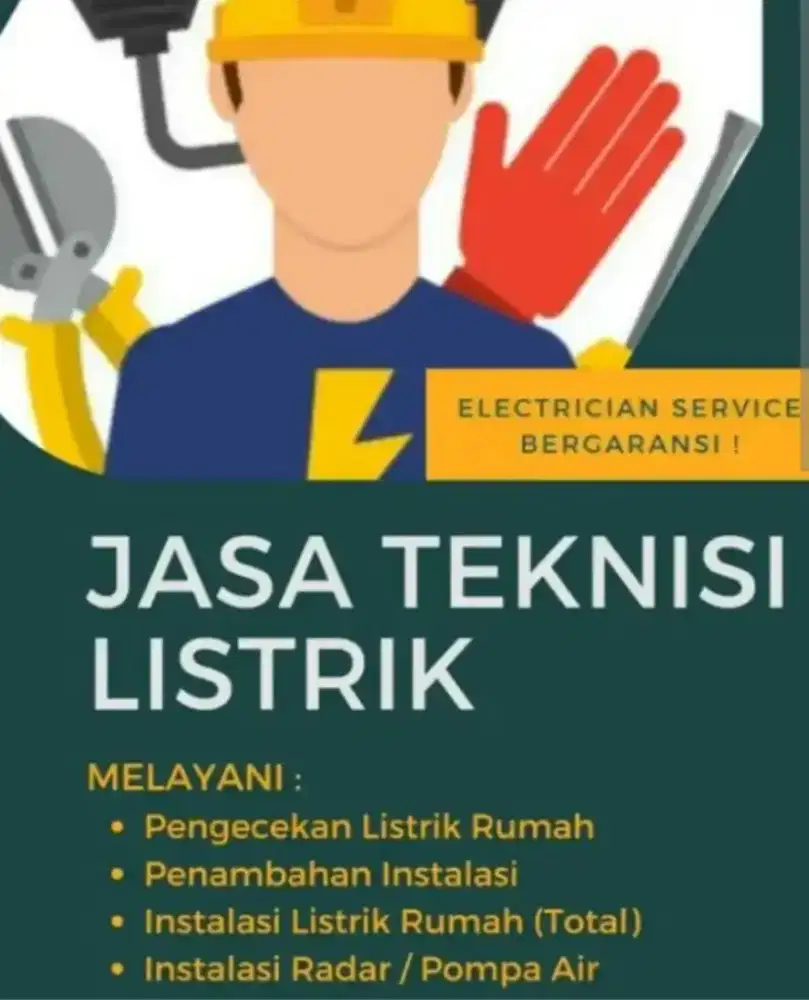 Tukang Instalasi Listrik, POMPA AIR, CCTV, Mesin cuci