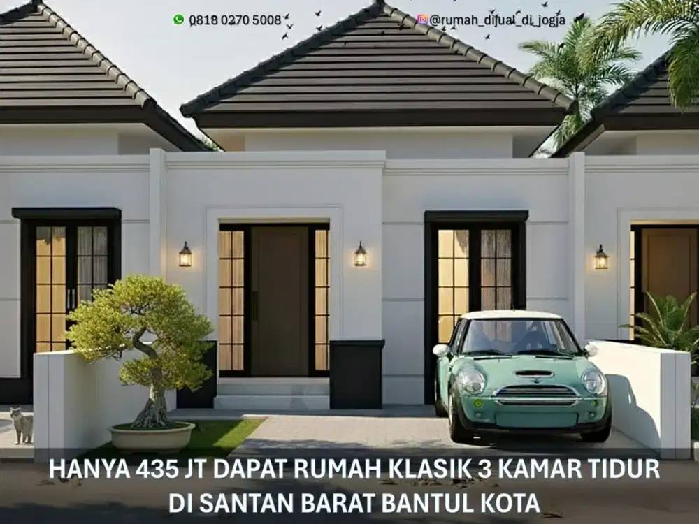 Rumah Klasik Barat Bantul Kota di Santan Guwosari Proses Bangun