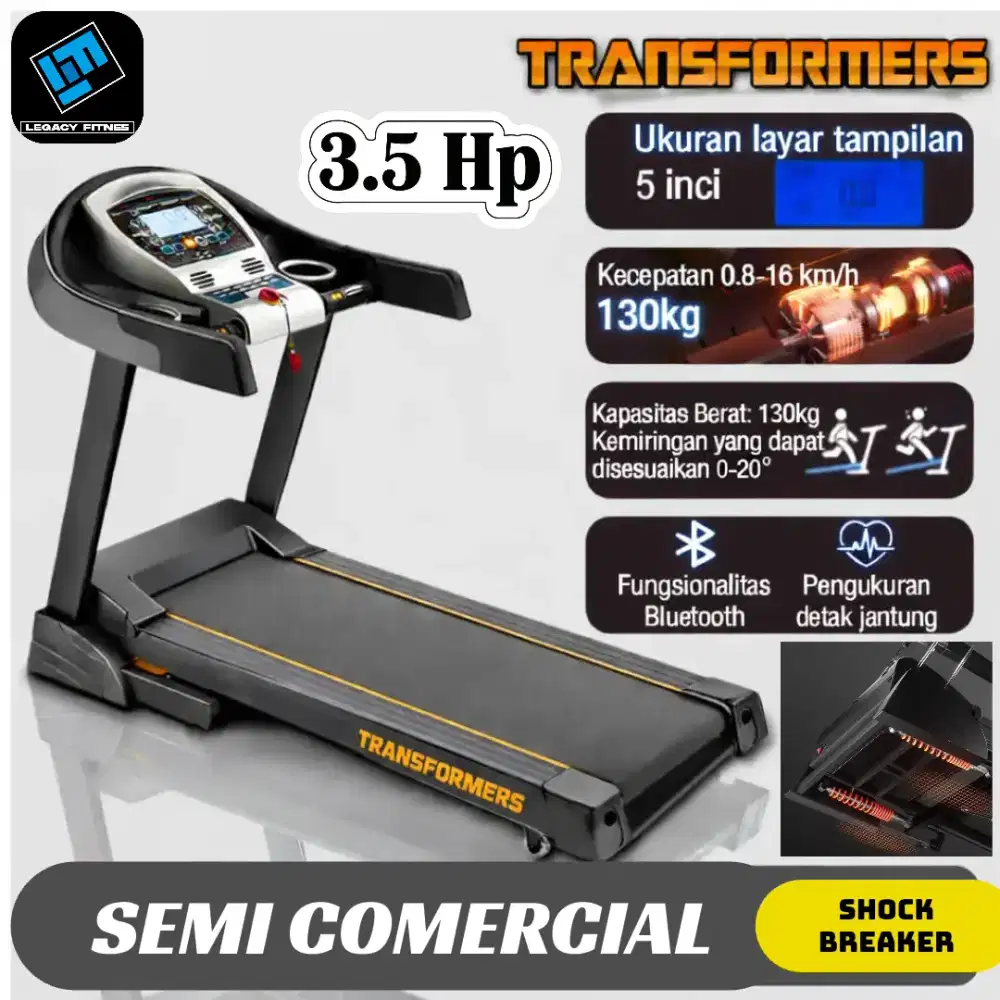 Treadmill Elektrik Automatic Incline Legacy Transformers