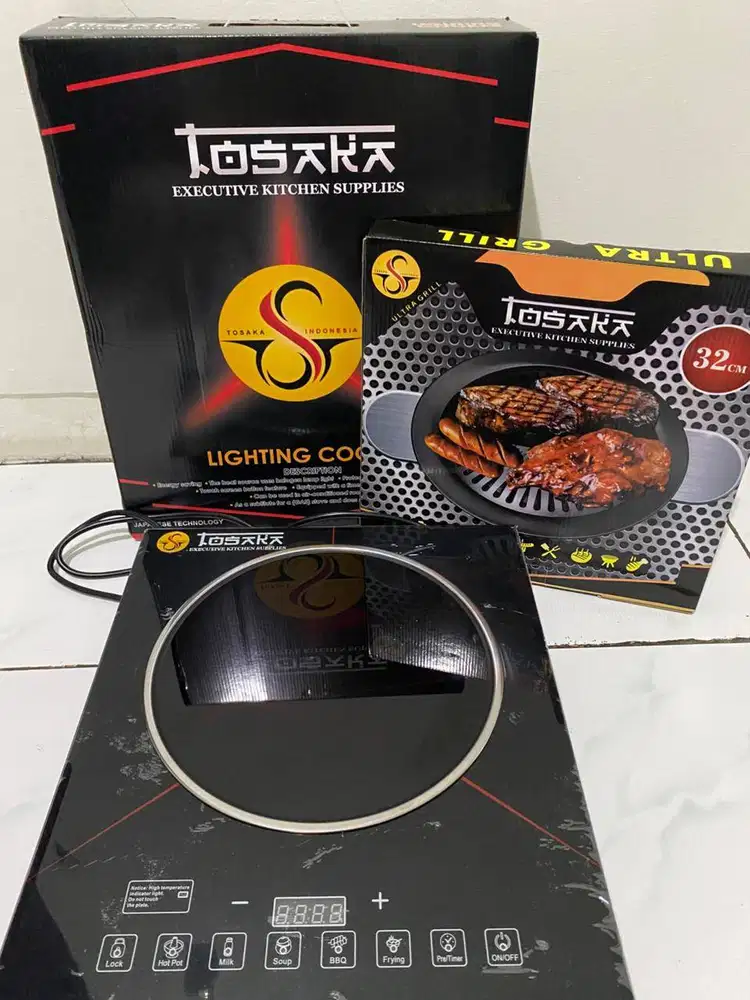 Kompor Listrik Tosaka Hologen Mini + Grill Pan 32 Inc Baru 100%