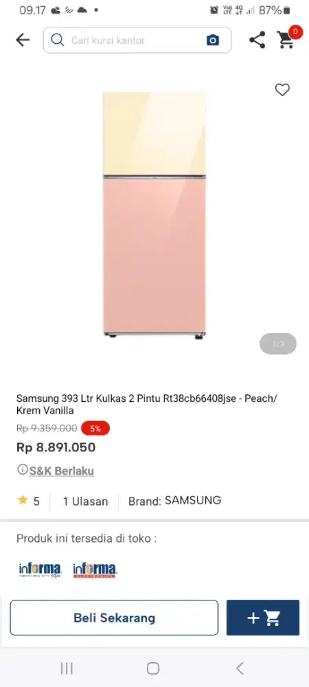 PROMO KREDIT SAMSUNG 393 LTR KULKAS 2 PINTU