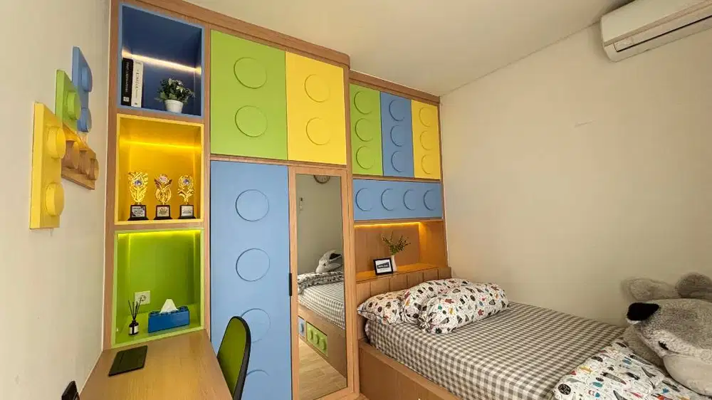 LEMARI KAMAR ANAK CUSTOM, KONSEP LEGO