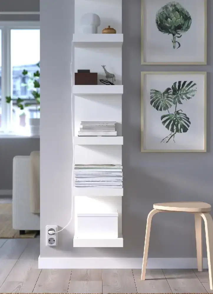 Rak Dinding tingkat ikea putih white Dekorasi pajangan tembok rumah