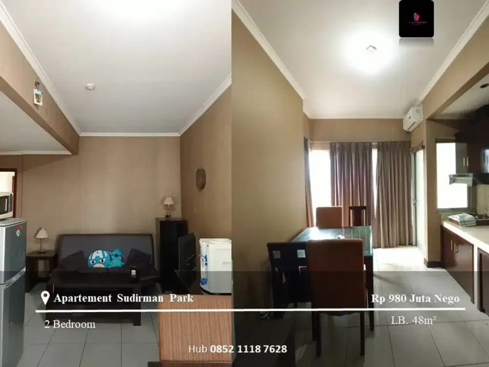 Dijual Apartement Sudirman Park Low Floor 2BR Fully Furnished