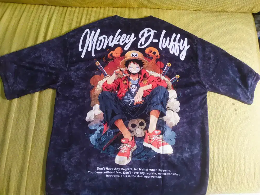 Jual kaos baru, all size luffy one piece 30rb aja nett, total 5 kaos