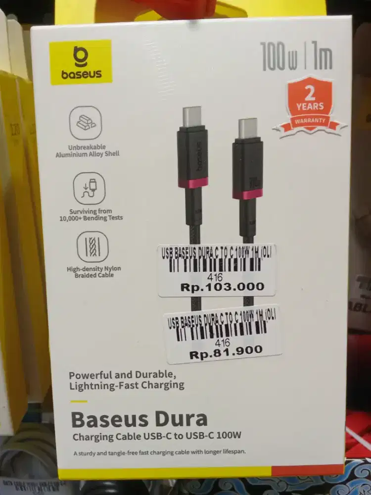 USB BASEUS DURA C TO C 100W 1M (OL)