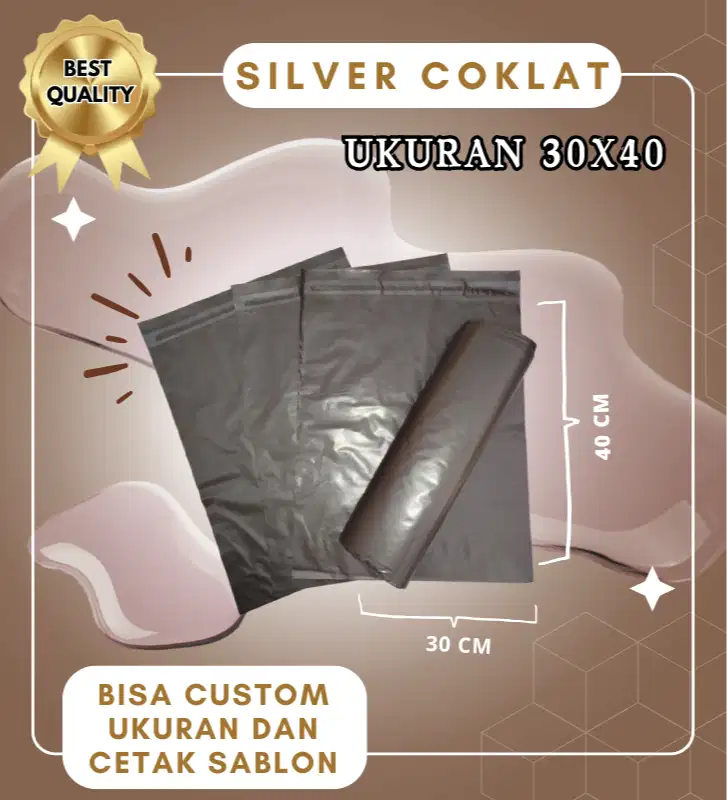 POLYMAILER SILVER COKLAT 30X40