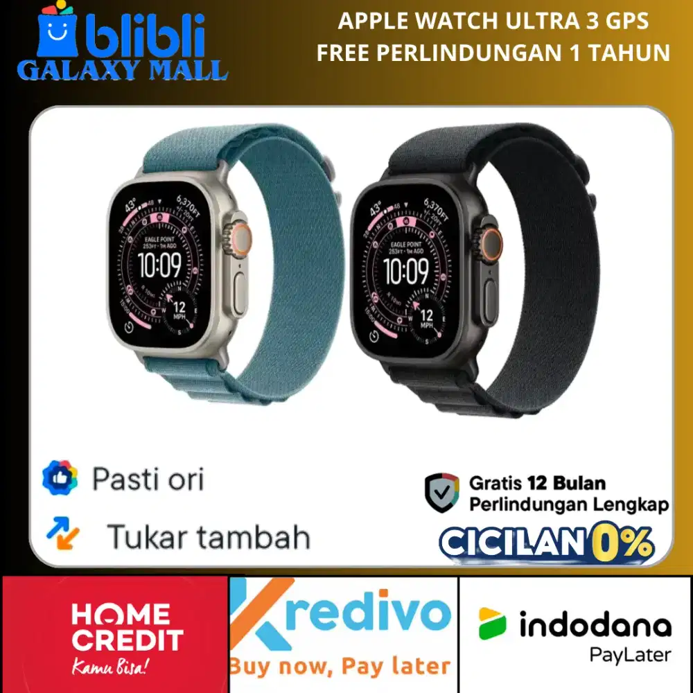 Apple Watch Ultra 3 GPS Garansi Resmi Benefit Perlindungan 1 Tahun