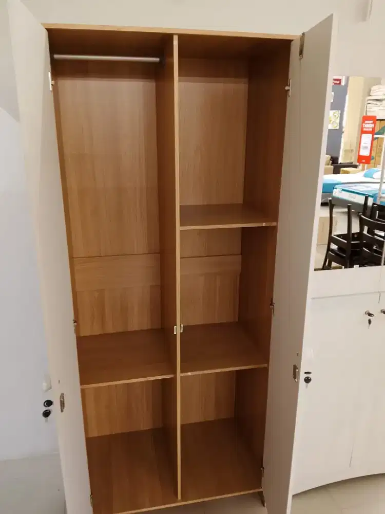 Lemari kayu minimalis 90cm