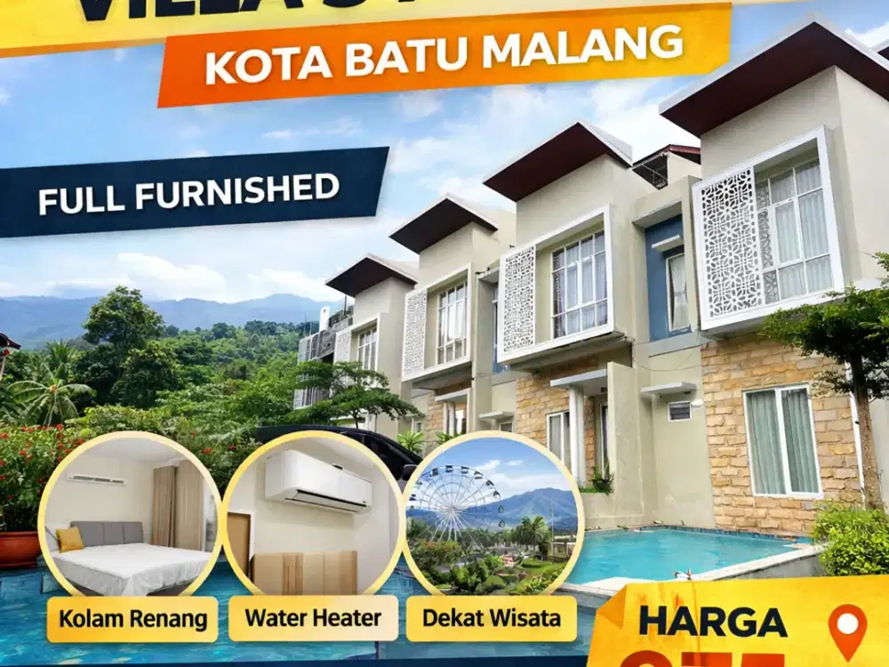 Villa cantik minimalis kota batu full furnished
