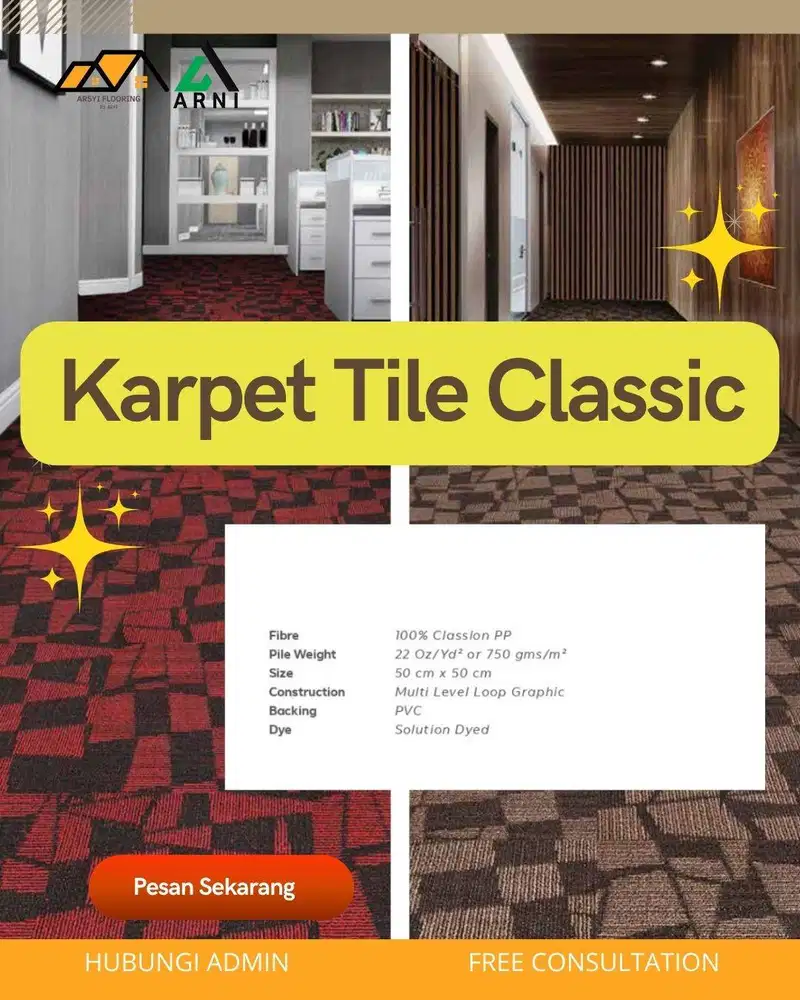 Karpet Tile Classic 50x50|Karpet Hotel Mewah