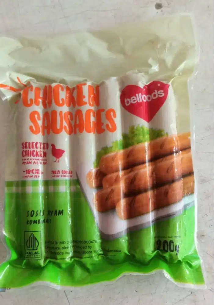 Belfoods Sosis Ayam 200 Gram Isi 6 Pcs Harga Murah