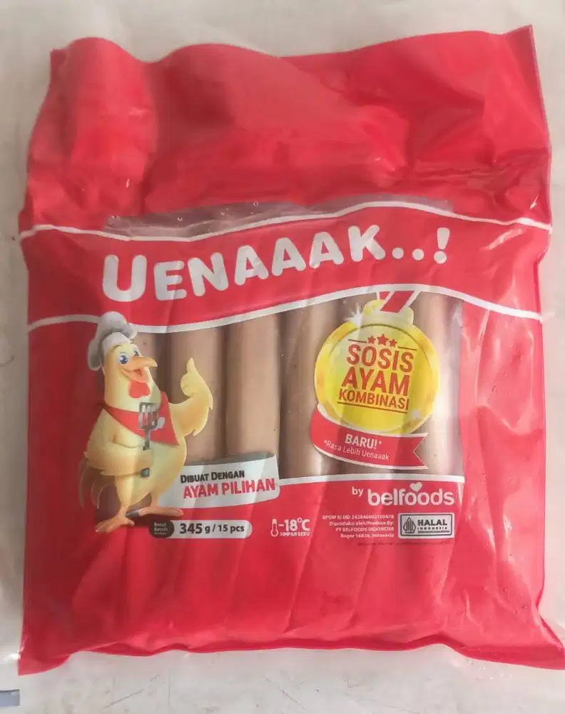 Belfoods Sosis Ayam 345 Gram Isi 15 Pcs