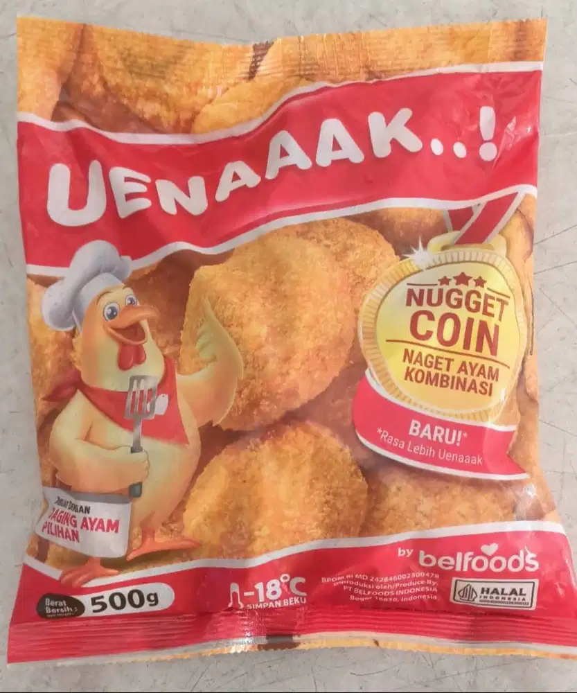 Belfoods Uenaak Small Nugget Ayam 500 Gram
