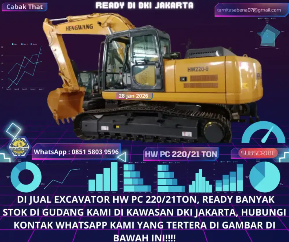 Jual excavator baru, HW PC 220) 21ton