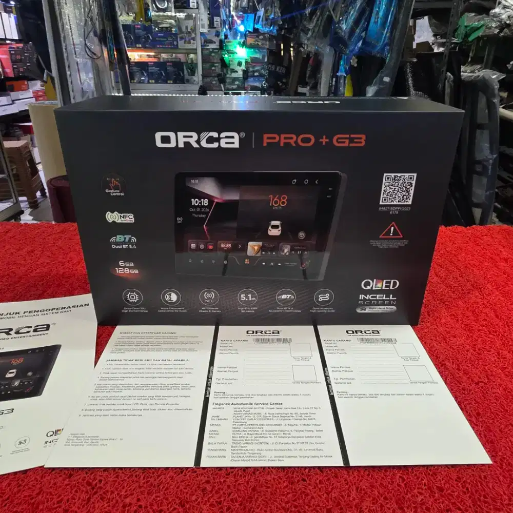 Head Unit Android ORCA PRO+ G3 Series ADR-9988 NFC 6GB+128GB 10 in