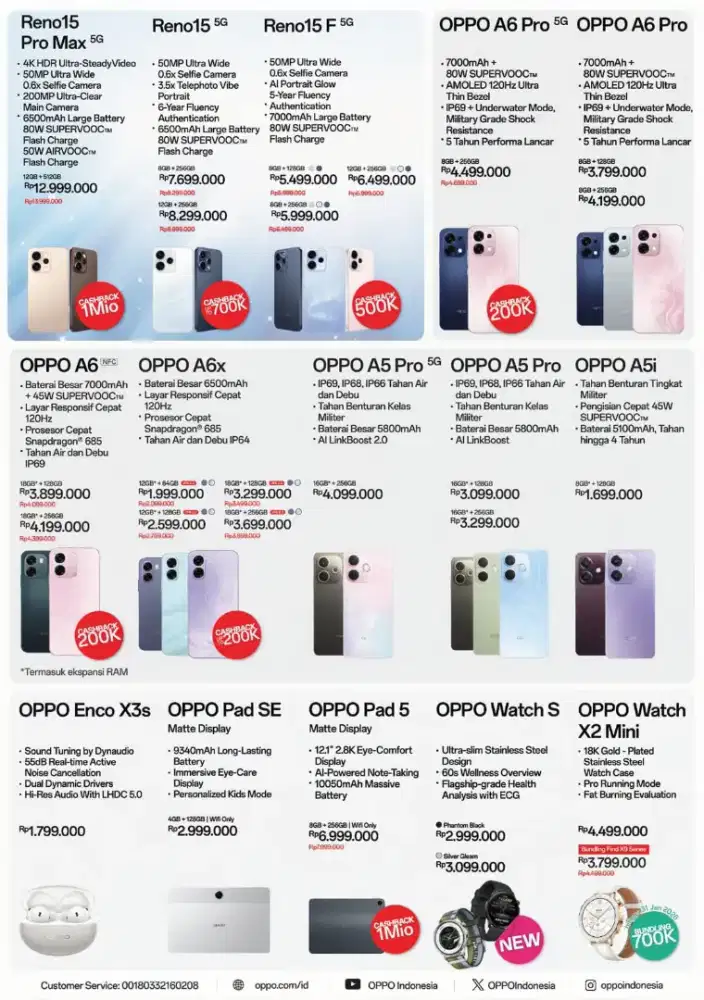 Oppo store dengan kondisi baru