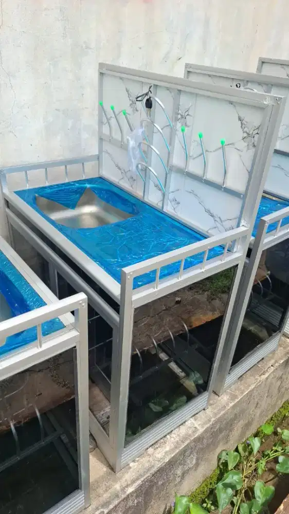 Meja westafel cucian piring 2 pintu + keramik