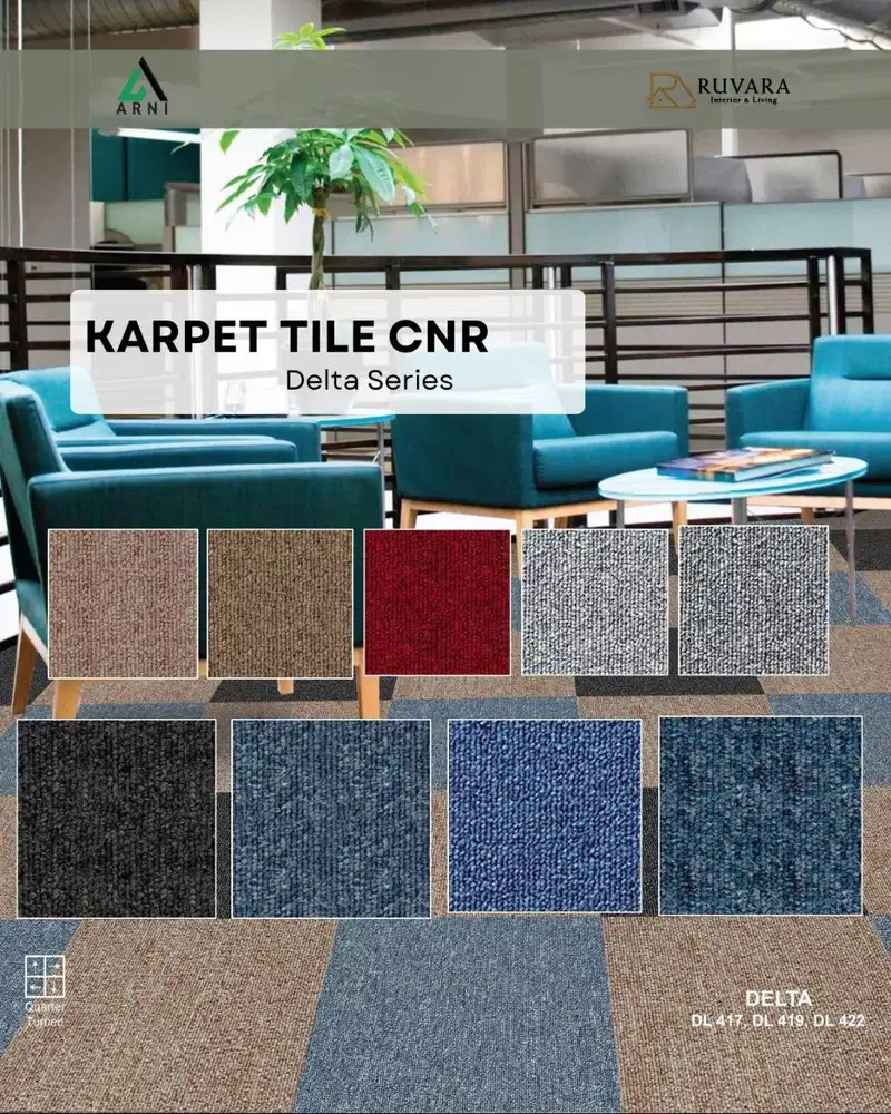 Karpet Tile Delta Series 50cm x 50cm | Karpet Lantai Tile Delta Series