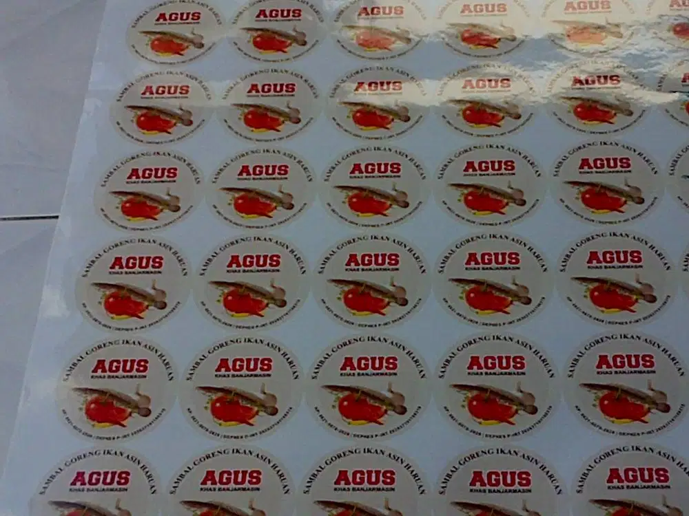 Bikin sticker label produk kue hampers toples lebaran stiker kemasan