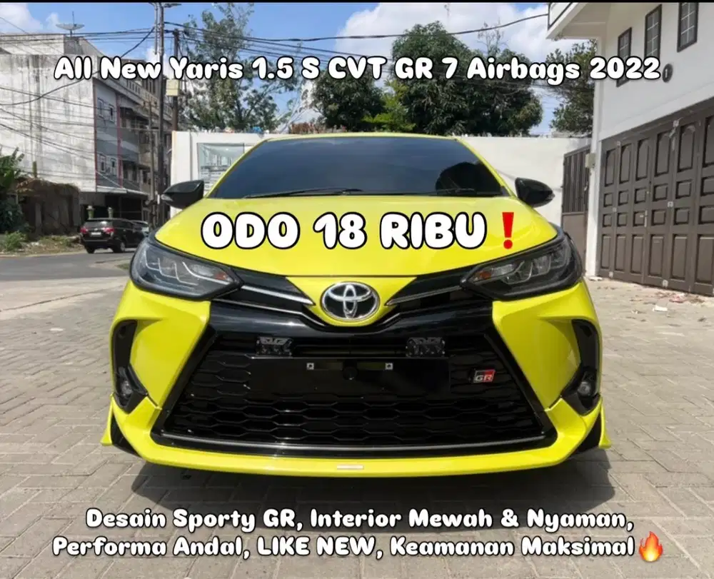 (TDP 38 JUTA!) Toyota All New Yaris 1.5 S CVT GR 7 Airbags Kuning 2022