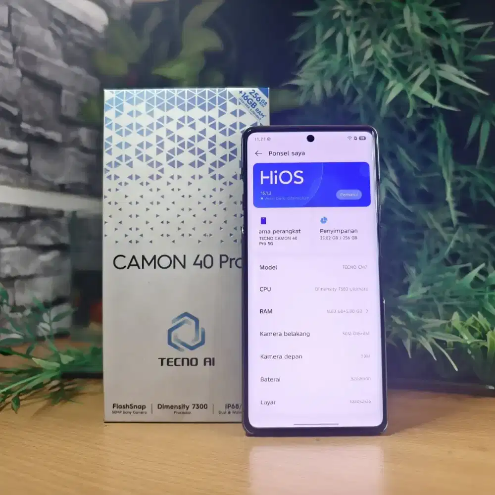 TECNO CAMON 40 Pro 5G Ram 8+5/256 GB Fullset
