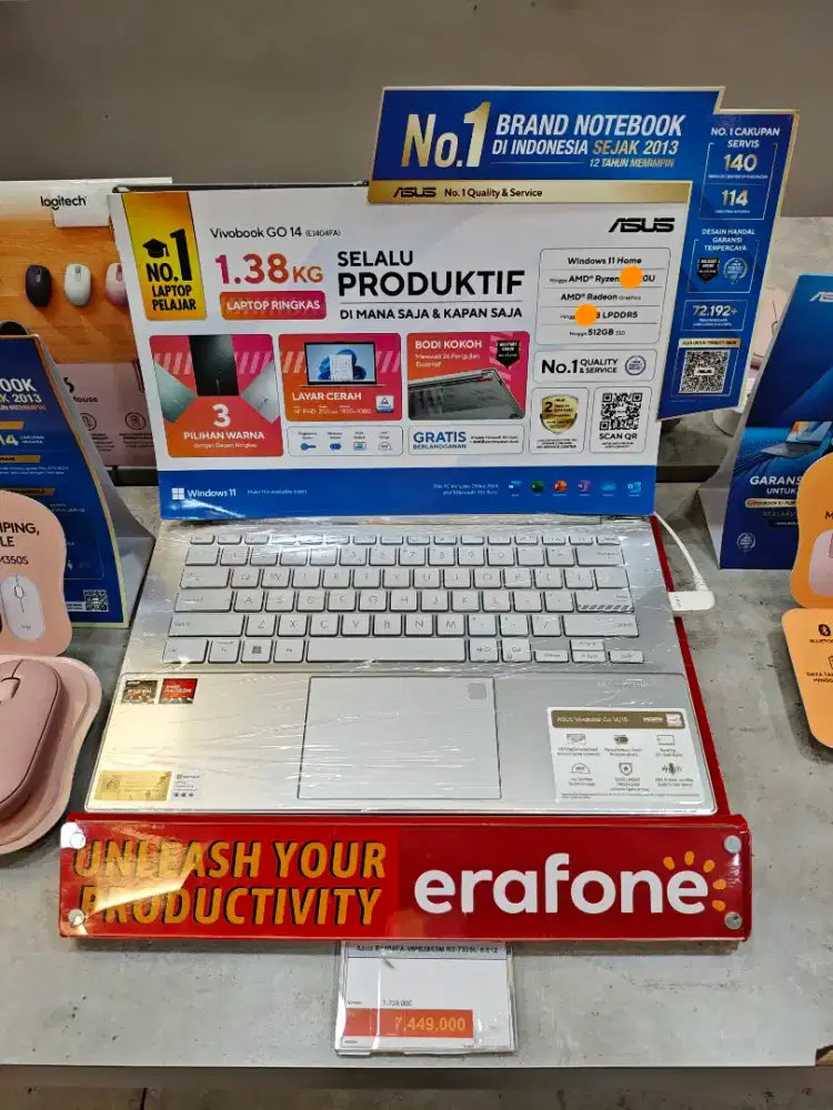 [Bunga Bisa 0%] Asus Vivobook Go E1404FA, Gratis Hingga 2x Cicilan