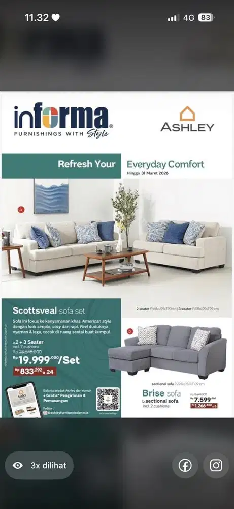 Sofa informa nyaman dan empuk