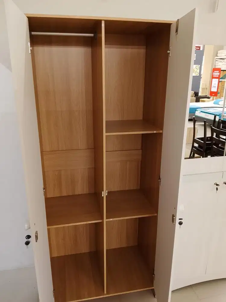 Selma Codi Lemari Pakaian 2 Pintu - Putih Oak