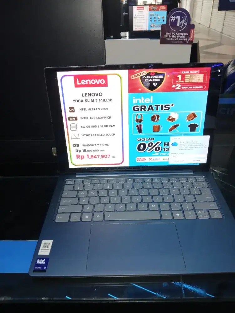 Cicilan laptop lenovo yoga slim.7 bunga 0% free2x cicilan