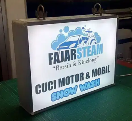 Sedia Neon box sign papan nama menu huruf timbul letter & Aneka Stiker