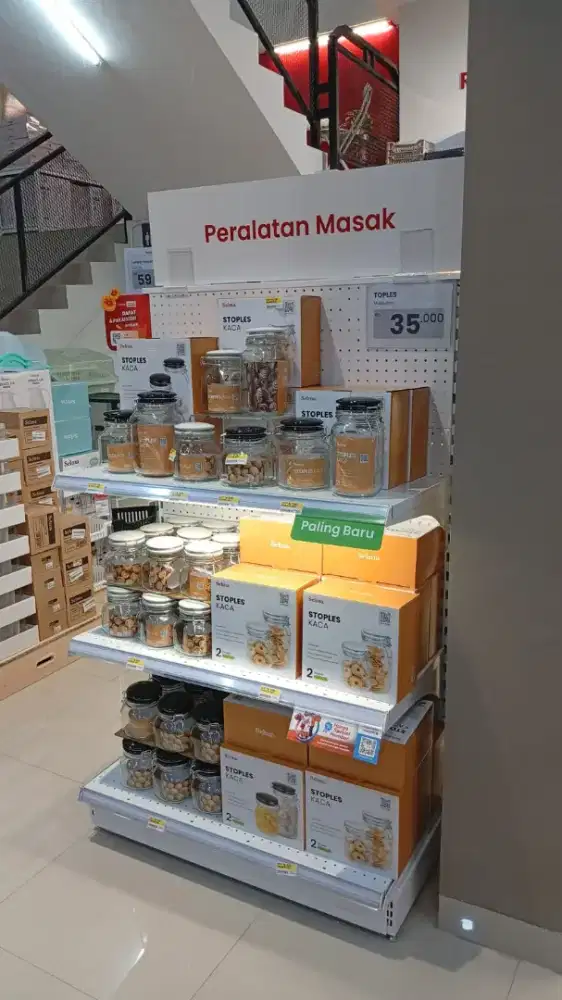 Stoples Kaca Selma Tutup Hitam – Toples Kue/Aneka Snack Kedap Udara