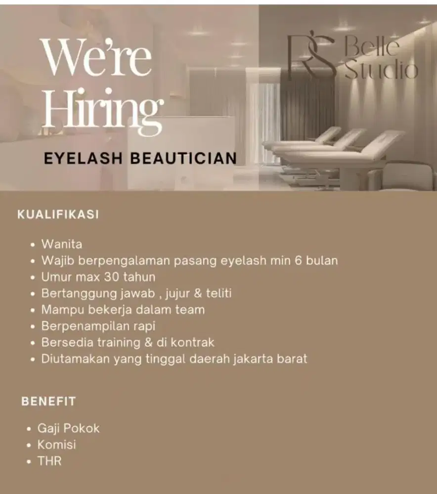 EYELASH BEAUTICIAN / LASH ARTIST