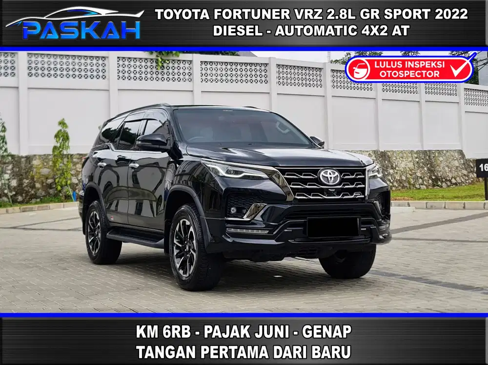 Km=6300 Bunga=4.5% PAJAK=JUNI GENAP fortuner 2.8 VRZ GR Sport 2022