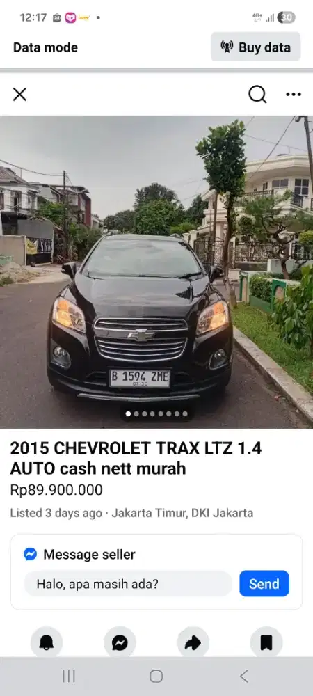 Chevrolet Trax Ltz 1.4 AT 2015 Istimewa