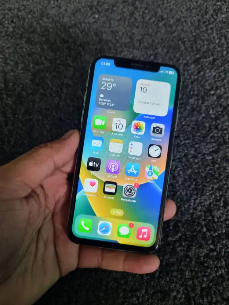 iPhone X 64 GB mulus face id off hp dan charger aja