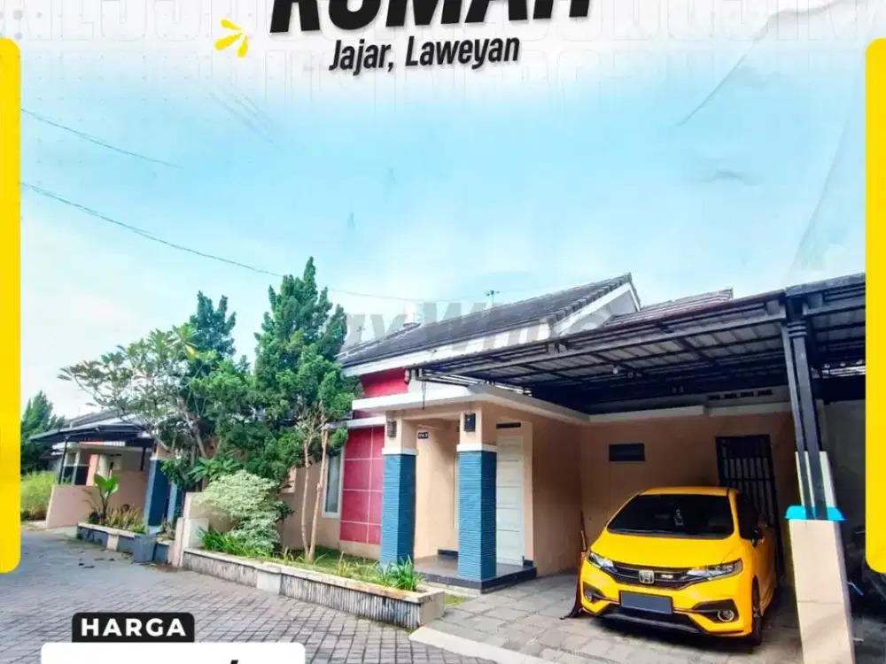 Rumah Cluster 2Kamar Siap huni dekat RS JIH Solo, jajar Laweyan