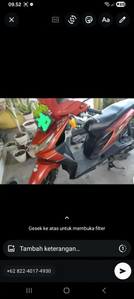 Motor honda beat karbu 2012